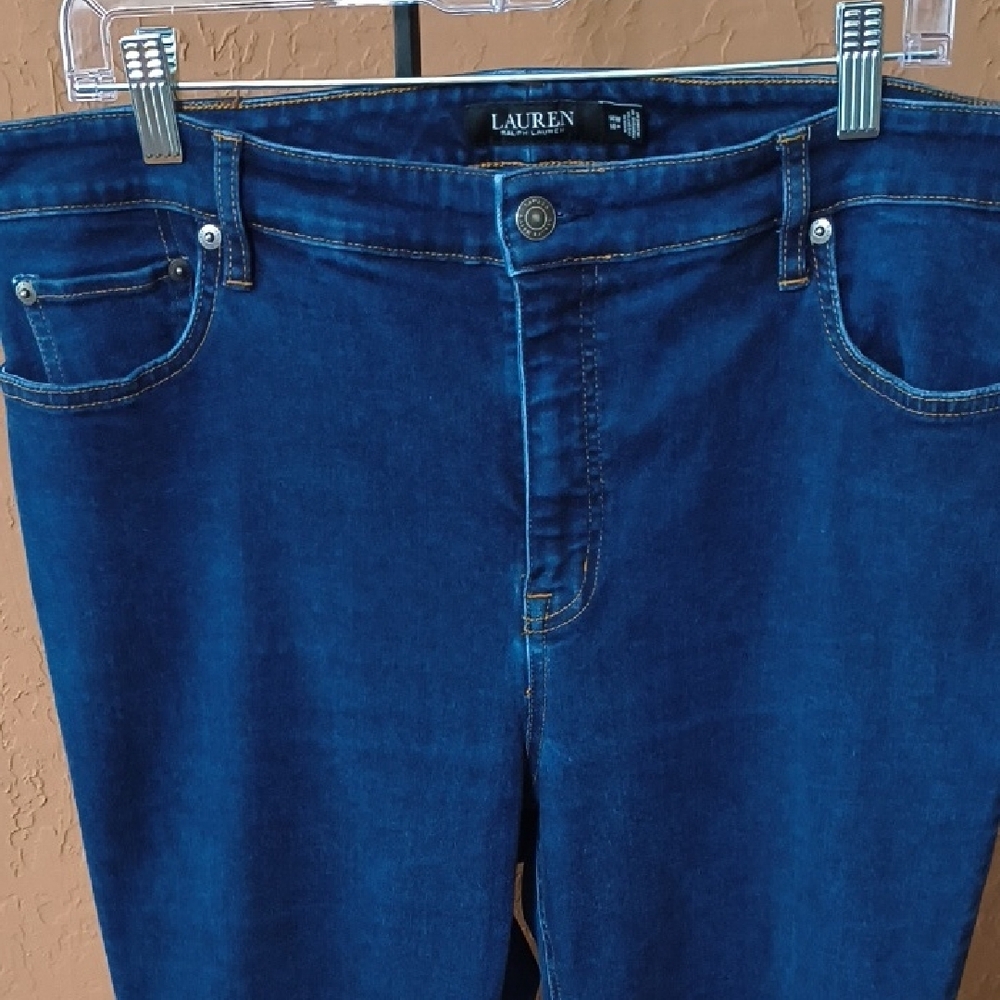 Lauren Ralph Lauren Women's Bootcut Blue Jeans Size 14 - Picture 4 of 8
